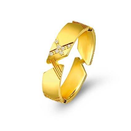 Goldstyle·X幸福无限足金钻石戒指